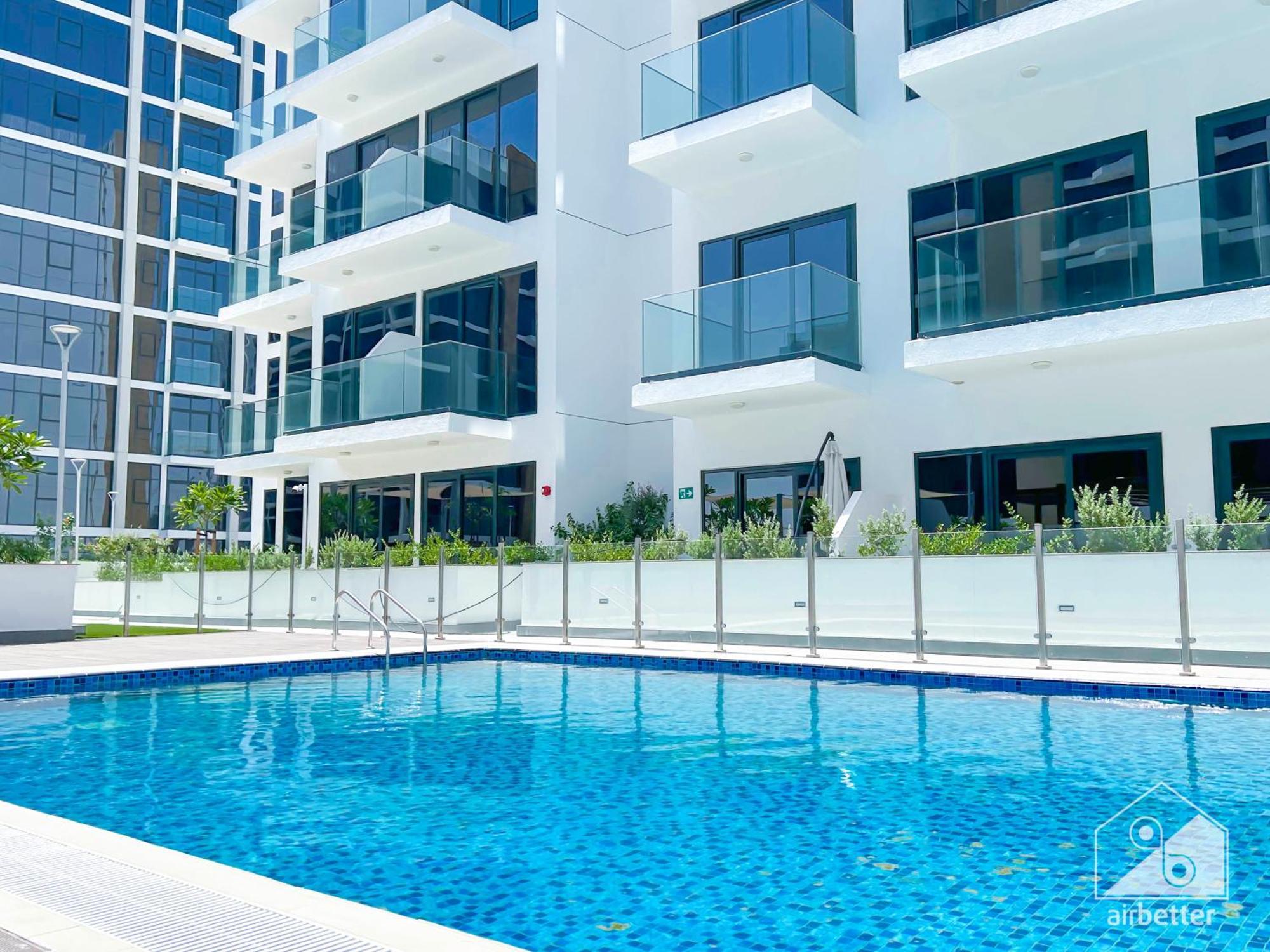 Charming Studio With Balcony In Azizi Riviera Dubai Exterior photo